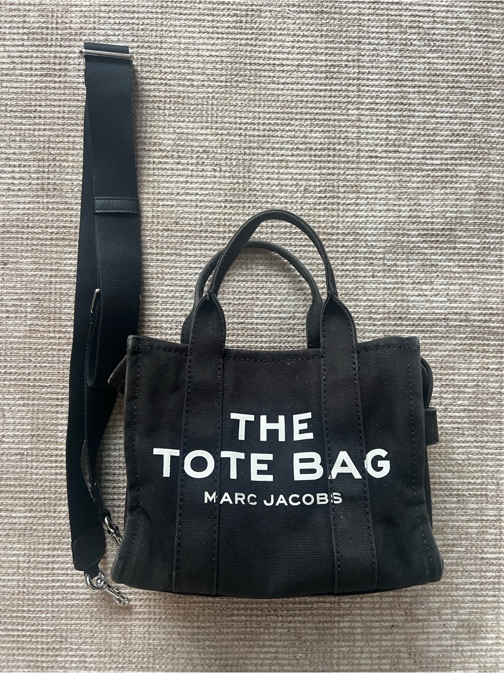 Marc Jacobs The Tote Bag - Black Canvas Crossbody Tote
